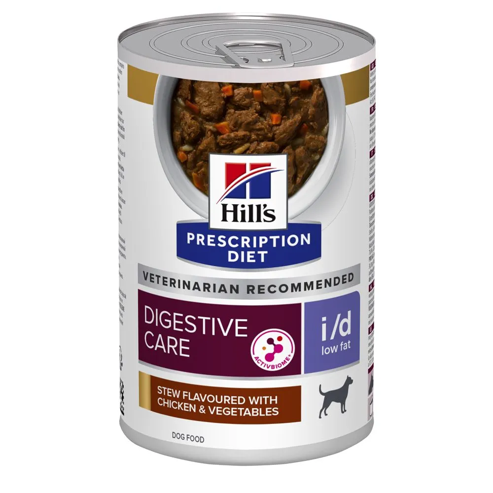 Hill's Prescription Diet I/d Low Fat AB+ Mijotés Pour Chien - 12 Boîtes De 354g 3 Hill's Prescription Diet I/d Low Fat AB+ Mijotés Pour Chien - 12 Boîtes De 354g