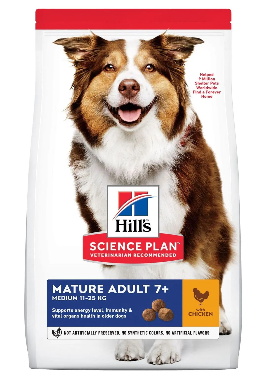 Hill's Science Plan Chien Mature Adult 7+ Medium Poulet 3 Hill's Science Plan Chien Mature Adult 7+ Medium Poulet