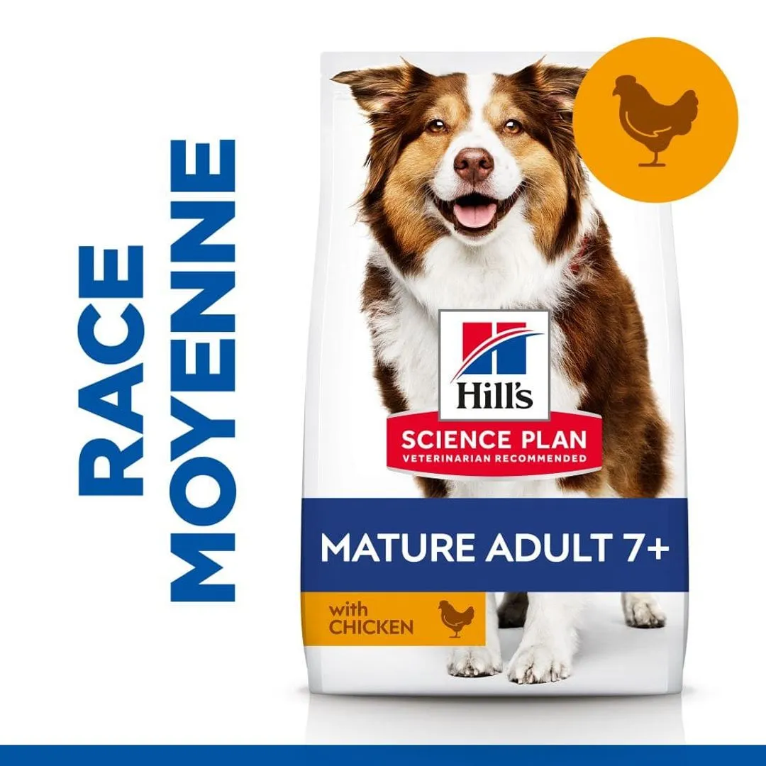 Hill's Science Plan Chien Mature Adult 7+ Medium Poulet 6 Hill's Science Plan Chien Mature Adult 7+ Medium Poulet – Image 4