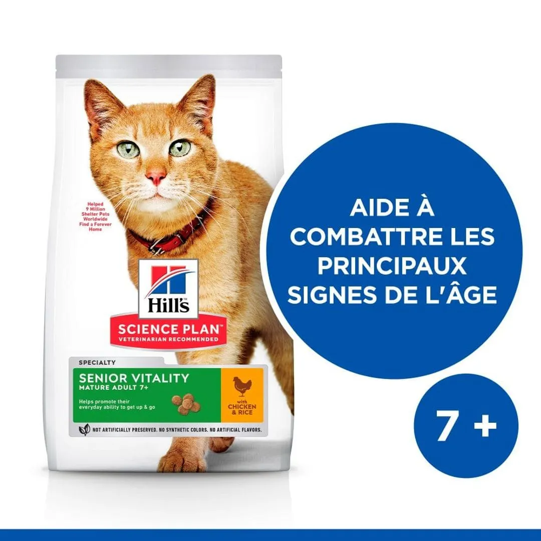 Hill's Science Plan Feline Adult 7+ Senior Vitality Poulet & Riz 4 Hill's Science Plan Feline Adult 7+ Senior Vitality Poulet & Riz – Image 2