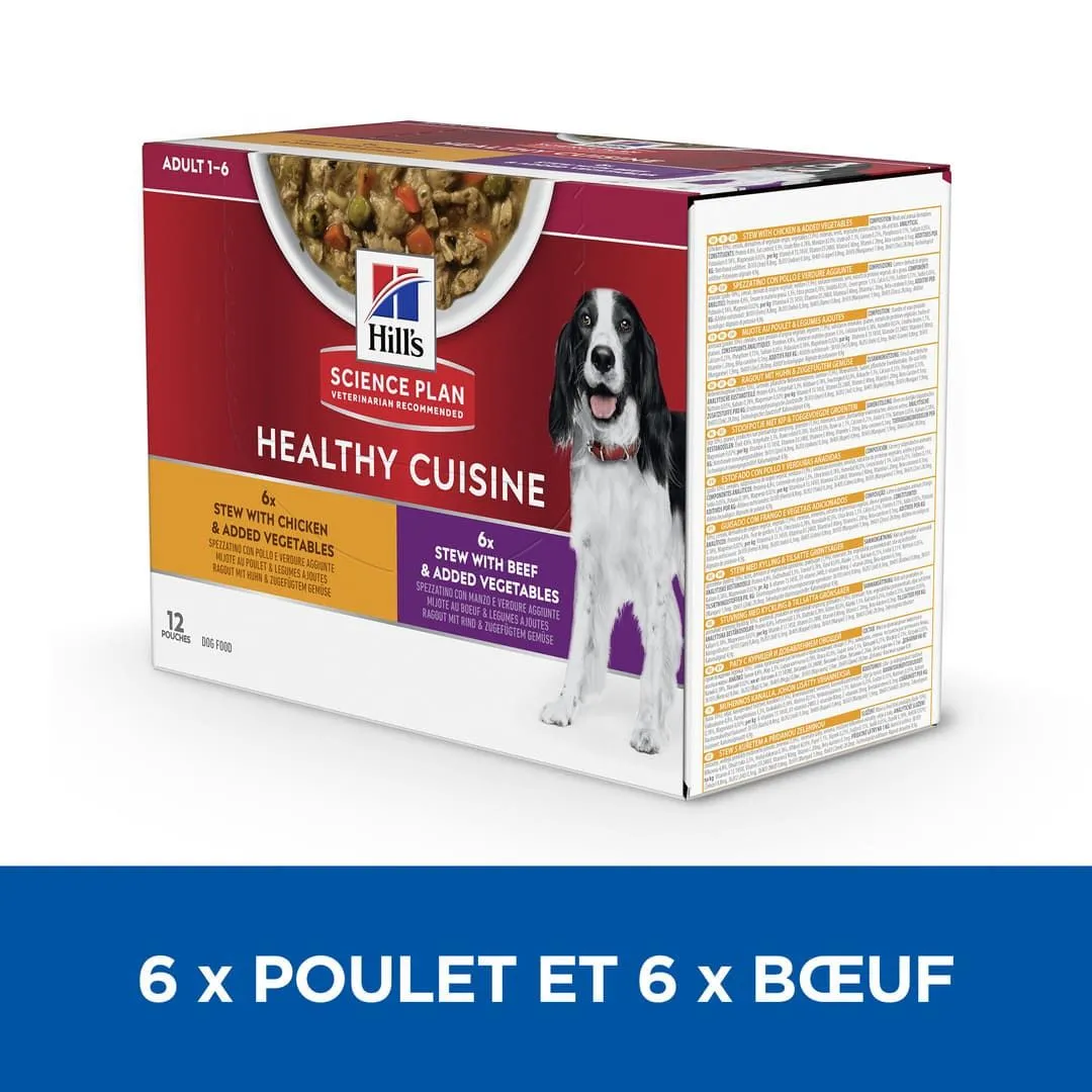 Hill's Hill’s Science Plan Chien Adult Mijotés Healthy Cuisine Poulet Bœuf 6 Hill's Hill’s Science Plan Chien Adult Mijotés Healthy Cuisine Poulet Bœuf – Image 4