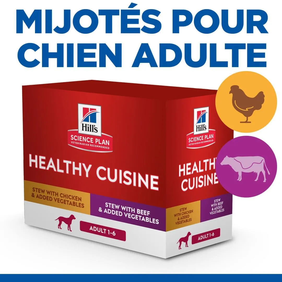 Hill's Hill’s Science Plan Chien Adult Mijotés Healthy Cuisine Poulet Bœuf 7 Hill's Hill’s Science Plan Chien Adult Mijotés Healthy Cuisine Poulet Bœuf – Image 5