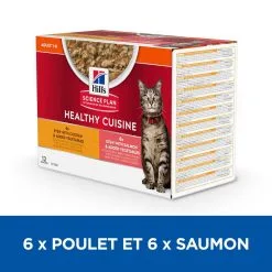 Hill's Hill’s Science Plan Chat Adult Mijotés Healthy Cuisine Poulet Saumon -Animal De Compagnie Soldes 2024 1654597893130 full
