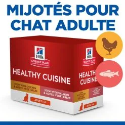 Hill's Hill’s Science Plan Chat Adult Mijotés Healthy Cuisine Poulet Saumon -Animal De Compagnie Soldes 2024 1654597896455 full