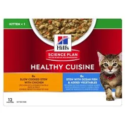 Hill's Hill’s Science Plan Chat Kitten Mijotés Healthy Cuisine Poulet Poisson