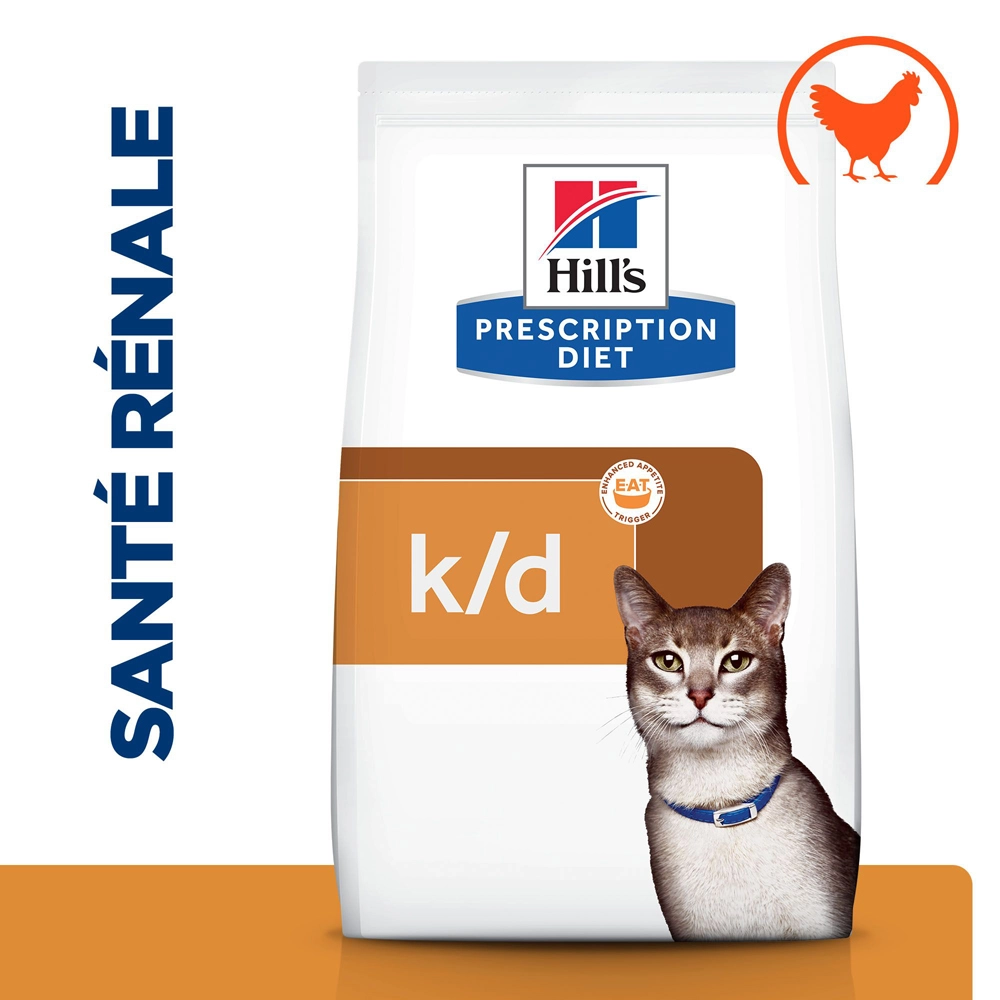 Hill's Prescription Diet K/D Croquettes Pour Chat Au Poulet - 1,5Kg 4 Hill's Prescription Diet K/D Croquettes Pour Chat Au Poulet - 1,5Kg – Image 2