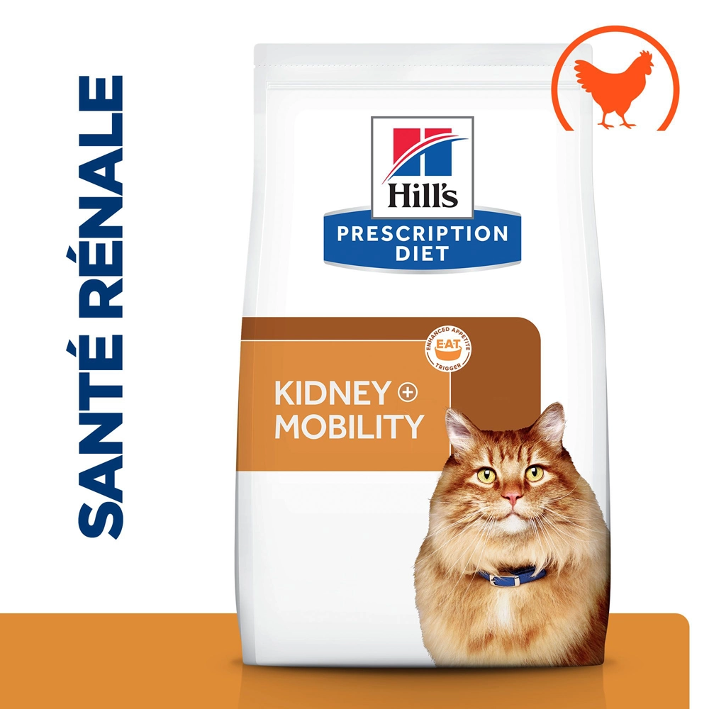 Hill's Prescription Diet K/D J/D Kidney + Mobility Croquettes Pour Chat Au Poulet - 3Kg 4 Hill's Prescription Diet K/D J/D Kidney + Mobility Croquettes Pour Chat Au Poulet - 3Kg – Image 2