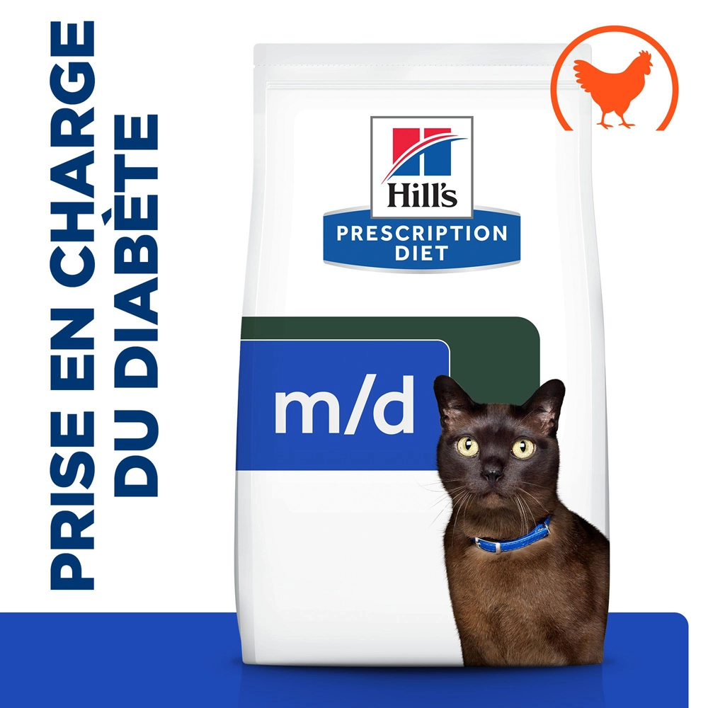 Hill's Prescription Diet M/D Croquettes Pour Chat Au Poulet 1,5 Kg 4 Hill's Prescription Diet M/D Croquettes Pour Chat Au Poulet 1,5 Kg – Image 2