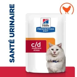 Hill's Prescription Diet C/D Urinary Stress Sachets Pour Chat Au Poulet - 12 X 85g -Animal De Compagnie Soldes 2024 52742286204 1 FR