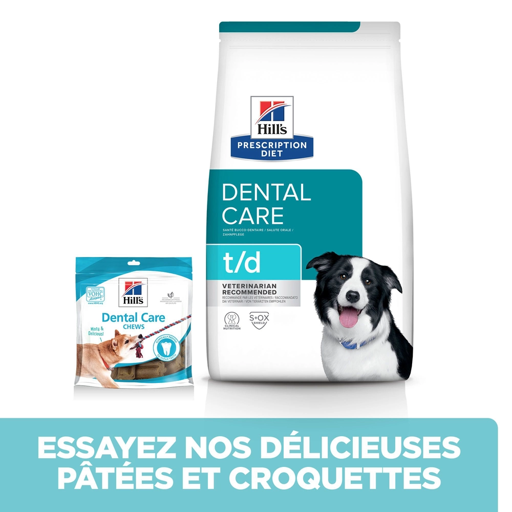 Hill's Presription Diet T/D Dental Care Croquettes Pour Chien Au Poulet - 4 Kg 8 Hill's Presription Diet T/D Dental Care Croquettes Pour Chien Au Poulet - 4 Kg – Image 6