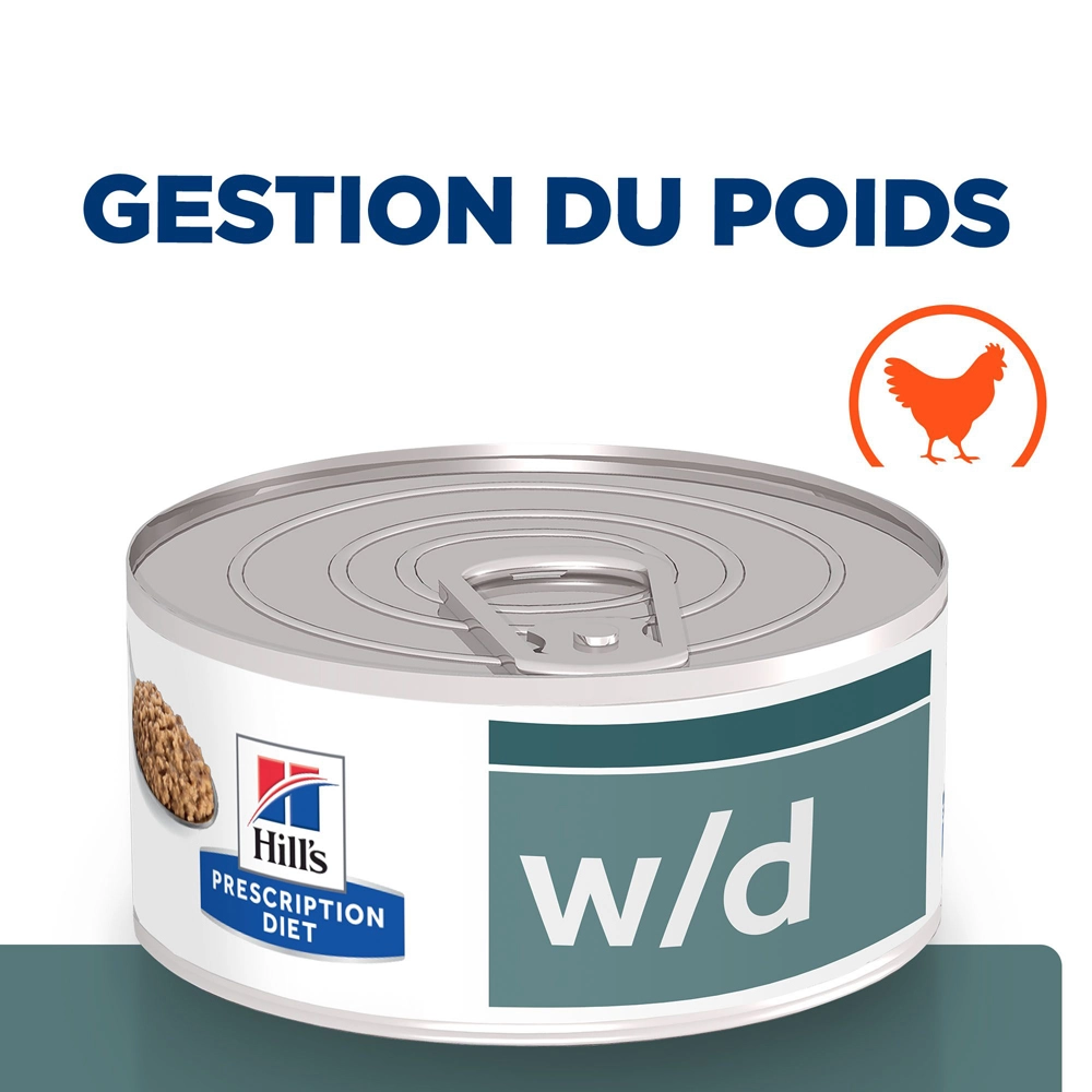 Hill's Prescription Diet W/D Multi Benefit Boîtes Pour Chat Au Poulet - 24 X 156g 4 Hill's Prescription Diet W/D Multi Benefit Boîtes Pour Chat Au Poulet - 24 X 156g – Image 2